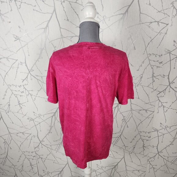 Lululemon Cloudy Wash Ripened Raspberry Pima Cotton Tencel All Yours Tee - Picture 4 of 5